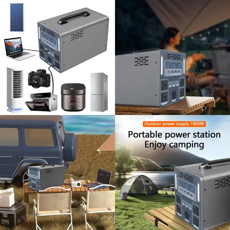Portable Power Station 1000W Pure Sine - Generatore Solare Portatile 1500W, Stazione di