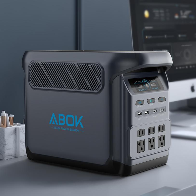 Portable Power Station 2000W Lifepo4 - ABOK 1800W 2000W Stazione di Alimentazione