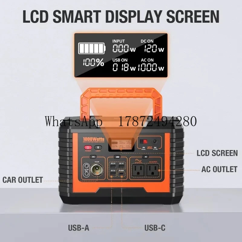 Portable Power Station 1000W - Generatore Solare da Campeggio 1000W EBL