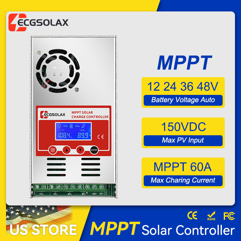 Mppt Solar Charge Controller 60A - ECGSOLAX 60A MPPT Regolatore di carica