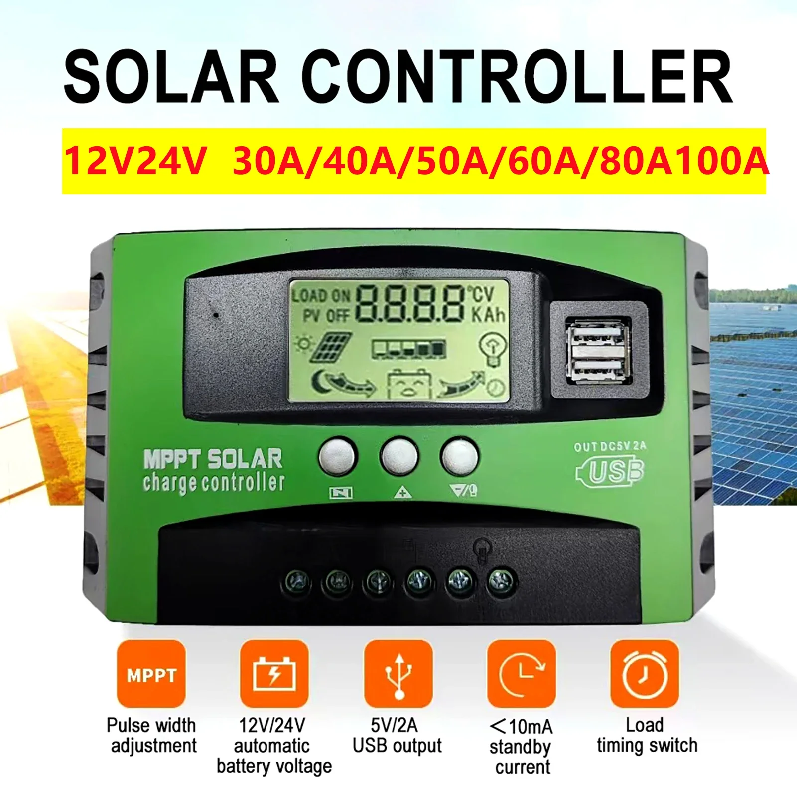 Mppt Solar Charge Controller 60A - Regolatore di carica solare MPPT 30/40/50/60/80/100A
