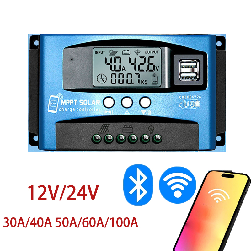Mppt Solar Charge Controller 60A - Regolatore di carica solare MPPT WiFi