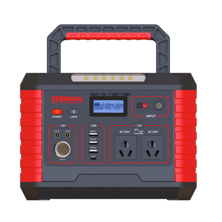 Portable Power Station 500W - Generatore solare di accumulo di energia