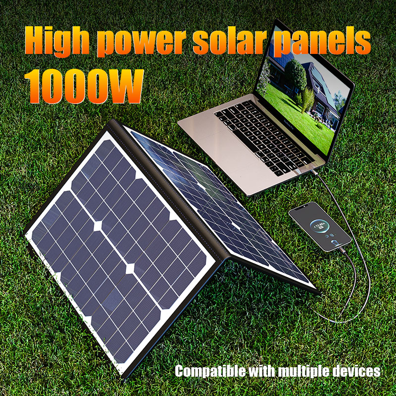 Portable Power Station 1000W Pure Sine - Kit pannello solare pieghevole portatile da
