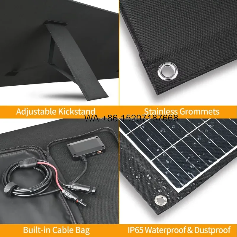 Solar Panel 200W Portable Foldable - Pannello Solare Pieghevole Wmwmnu 200W Monocristallino