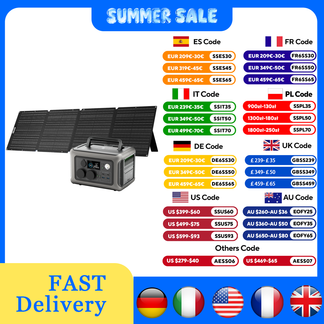 Portable Power Station 1000W - ALLPOWERS R600 Centrale elettrica Generatore solare