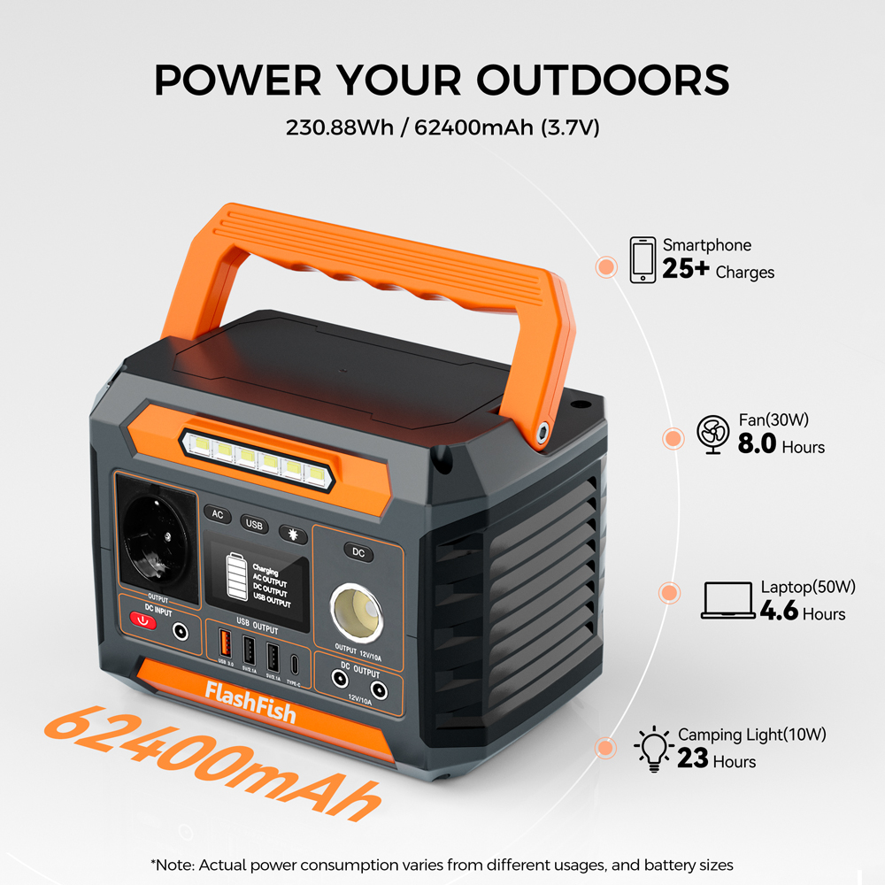 Portable Power Station 600W Ups - Stazione di alimentazione portatile da 230