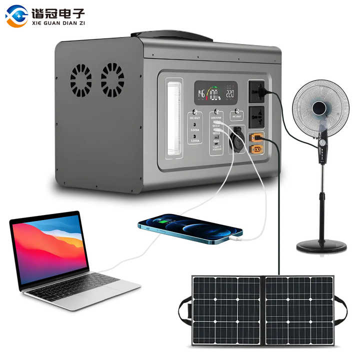 Portable Power Station 1500W Ac Outlet - Generatore Solare Portatile 1280Wh, Stazione di