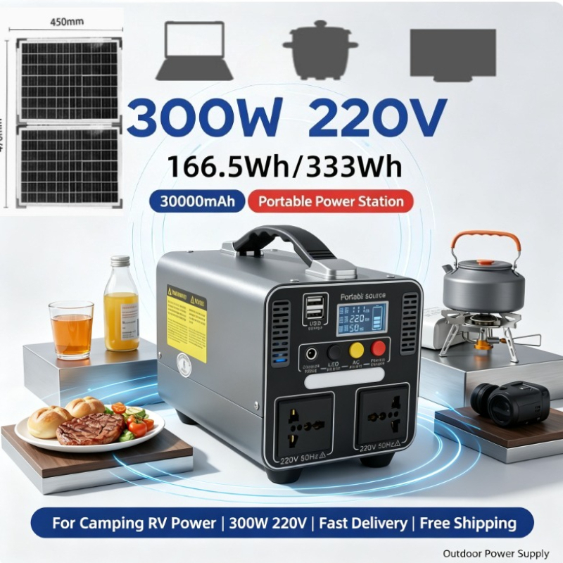 Portable Power Station 300W Camping - Stazione di alimentazione portatile da 300W