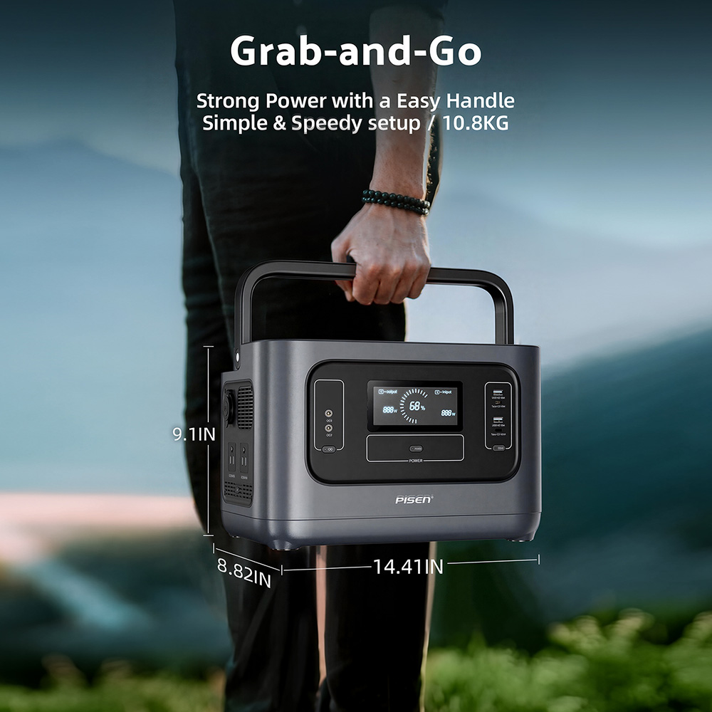Generatore Solare PISEN 1000W  - Portable Power Station 1000W Pure Sine recensione e prezzo