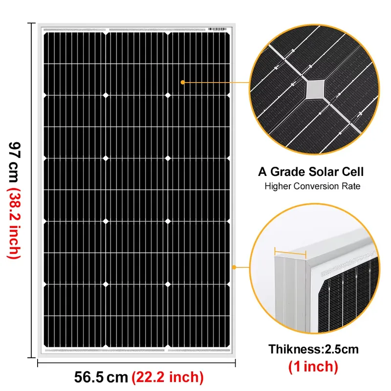 Pannello Solare Rigido 18V 100 - Solar Panel 400W Rigid Monocrystalline recensione e prezzo