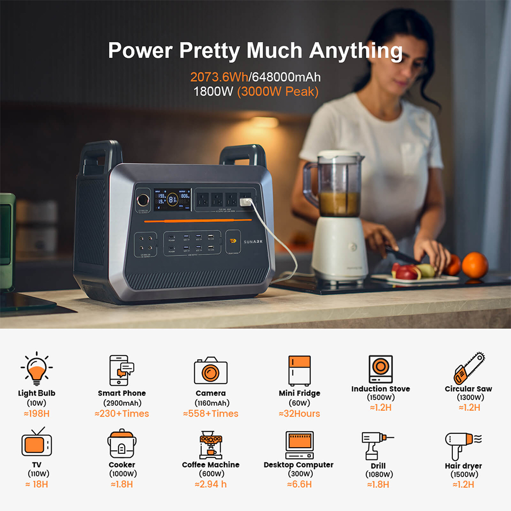 Generatore di energia solare p - Portable Power Station 2000W Lifepo4 recensione e prezzo