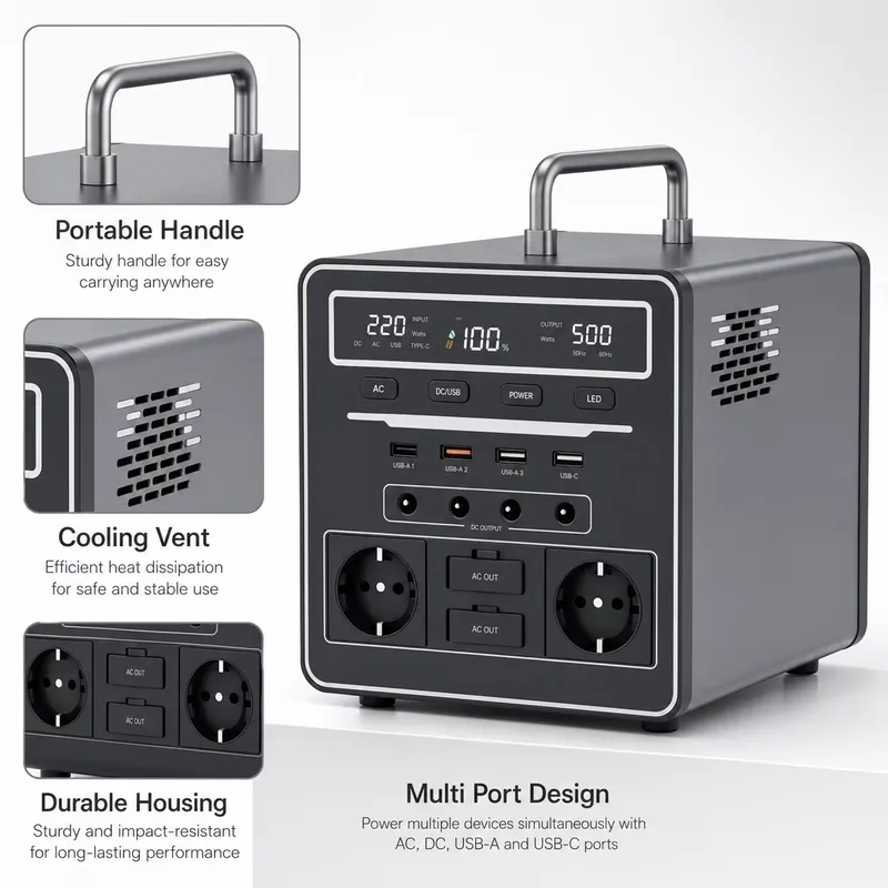 Nuova Stazione di Alimentazion - Portable Power Station 500W recensione e prezzo