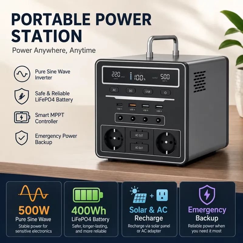 Nuova Stazione di Alimentazion - Portable Power Station 500W recensione e prezzo