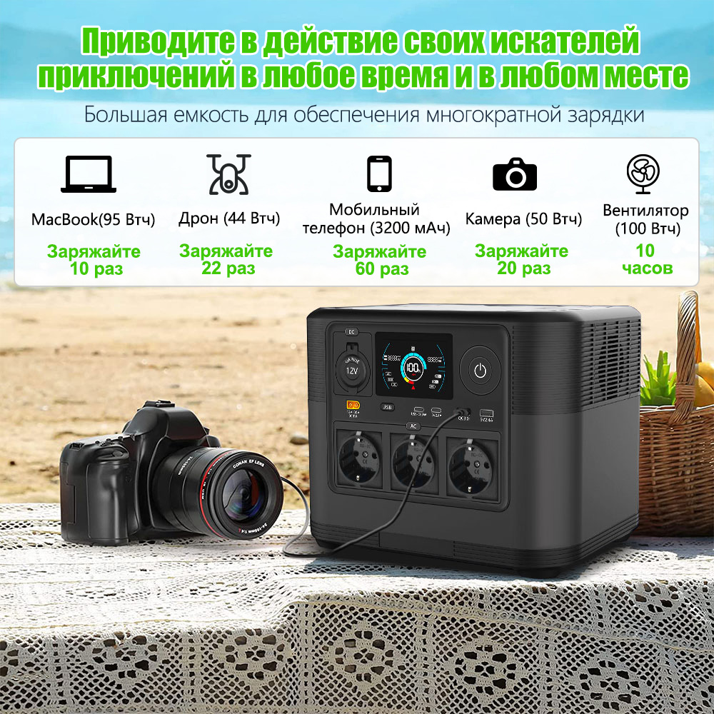 Generatore solare da campeggio - Portable Power Station 2000W Lifepo4 recensione e prezzo