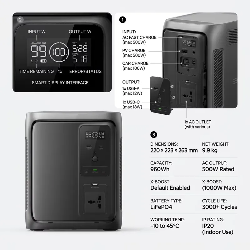 per DELTA 3 1000 Power Station - Portable Power Station 1000W Pure Sine recensione e prezzo