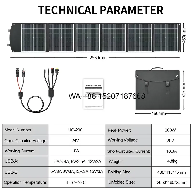 Pannello Solare Pieghevole Wmw - Solar Panel 200W Portable Foldable recensione e prezzo