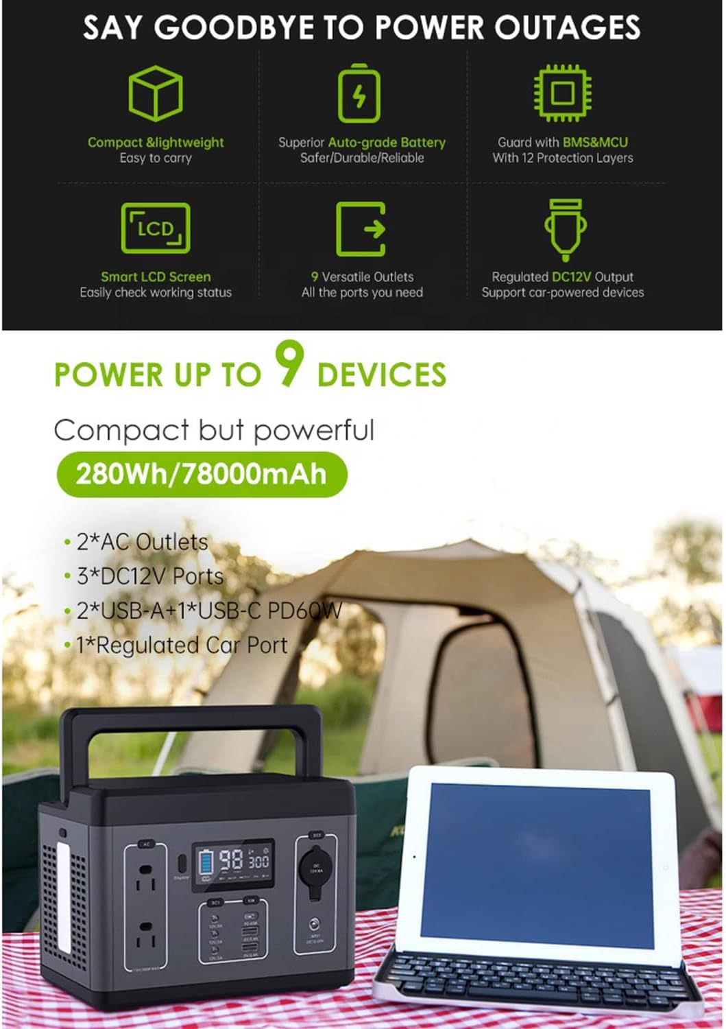 Stazione di alimentazione port - Portable Power Station 500W recensione e prezzo