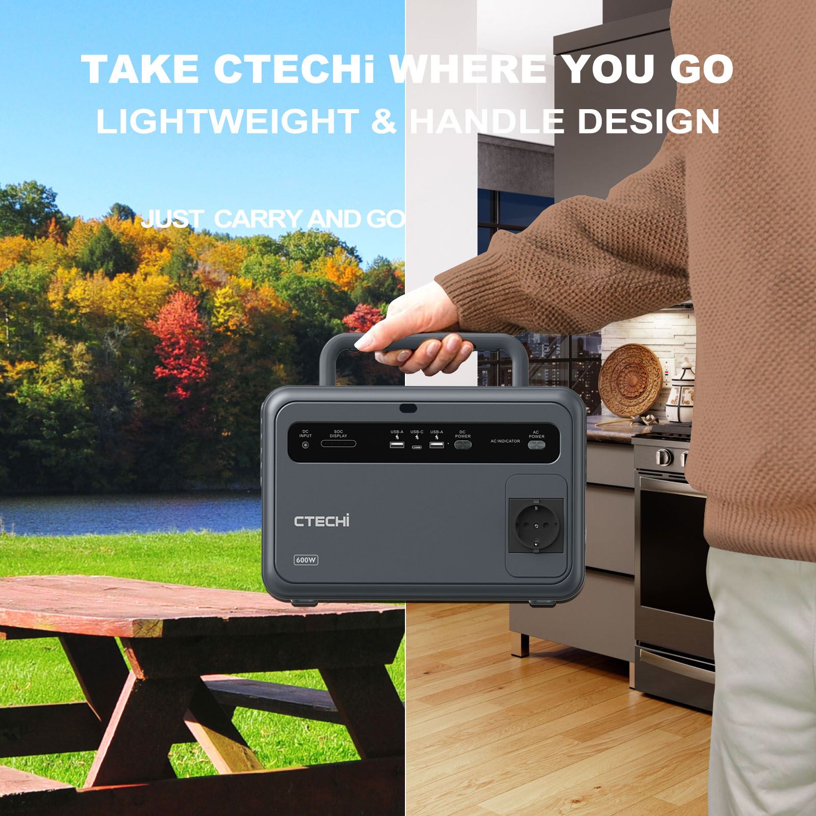 CTECHi Generatore solare porta - Portable Power Station 1000W recensione e prezzo